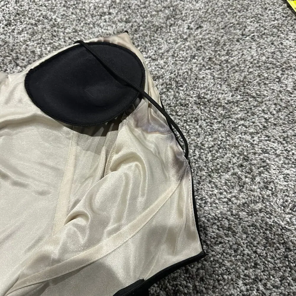 DAVID MEISTER Black Spaghetti Strap Padded Black Dress, Size 4 - Picture 6 of 11